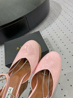 Alaila Wedge Sandals 115mm In Pink Glossy Lambskin 954885