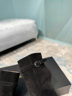 Alaila High Boots 45mm In Black Suede 887964