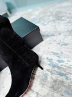 Alaila High Boots 45mm In Black Suede 887964