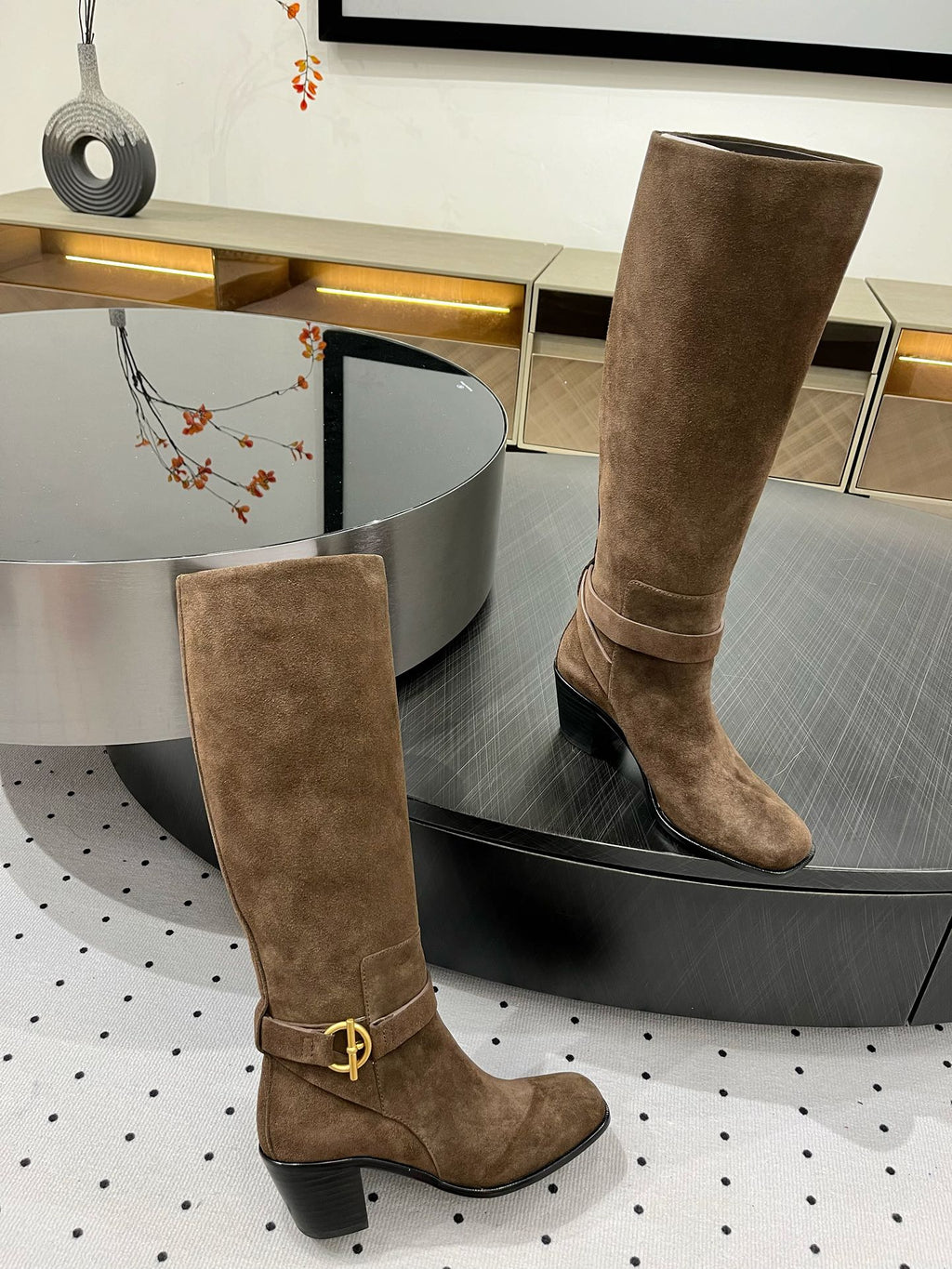 HM Justine 60 Boot Earth Brown Suede 954917