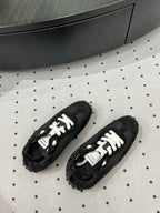 HM Sneaker 10mm In Black Grey Suede And Windbreaker Fabric  954752