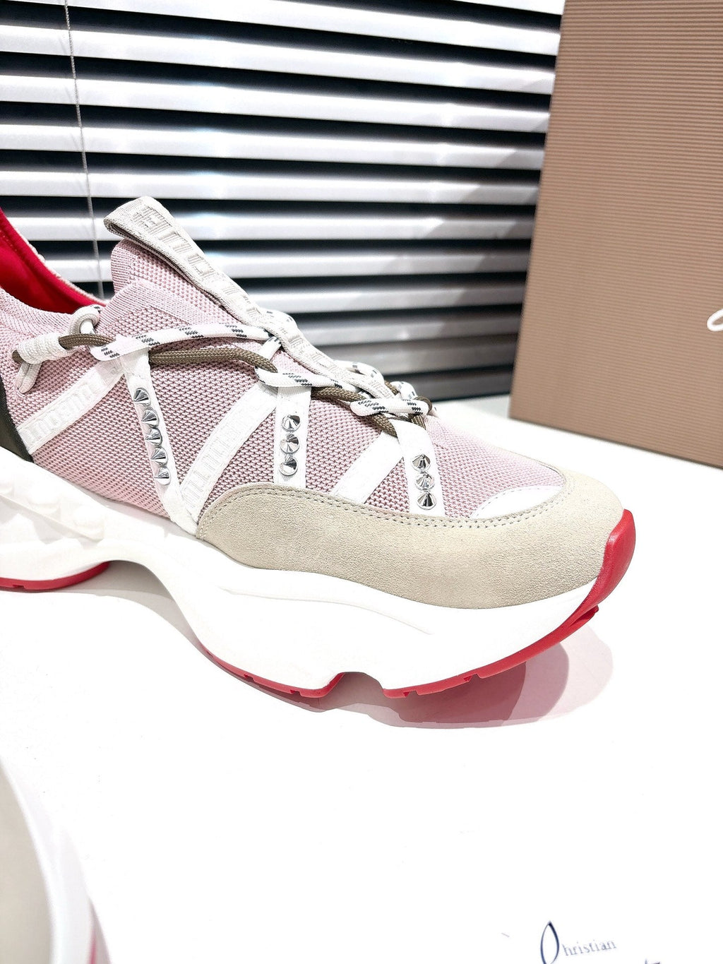 CL 25 Trailnrun Sneaker Pink Calfskin Mesh 323166
