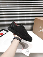 CL 25 Fine Sand Sneaker Black Fabric Cowhide 323173
