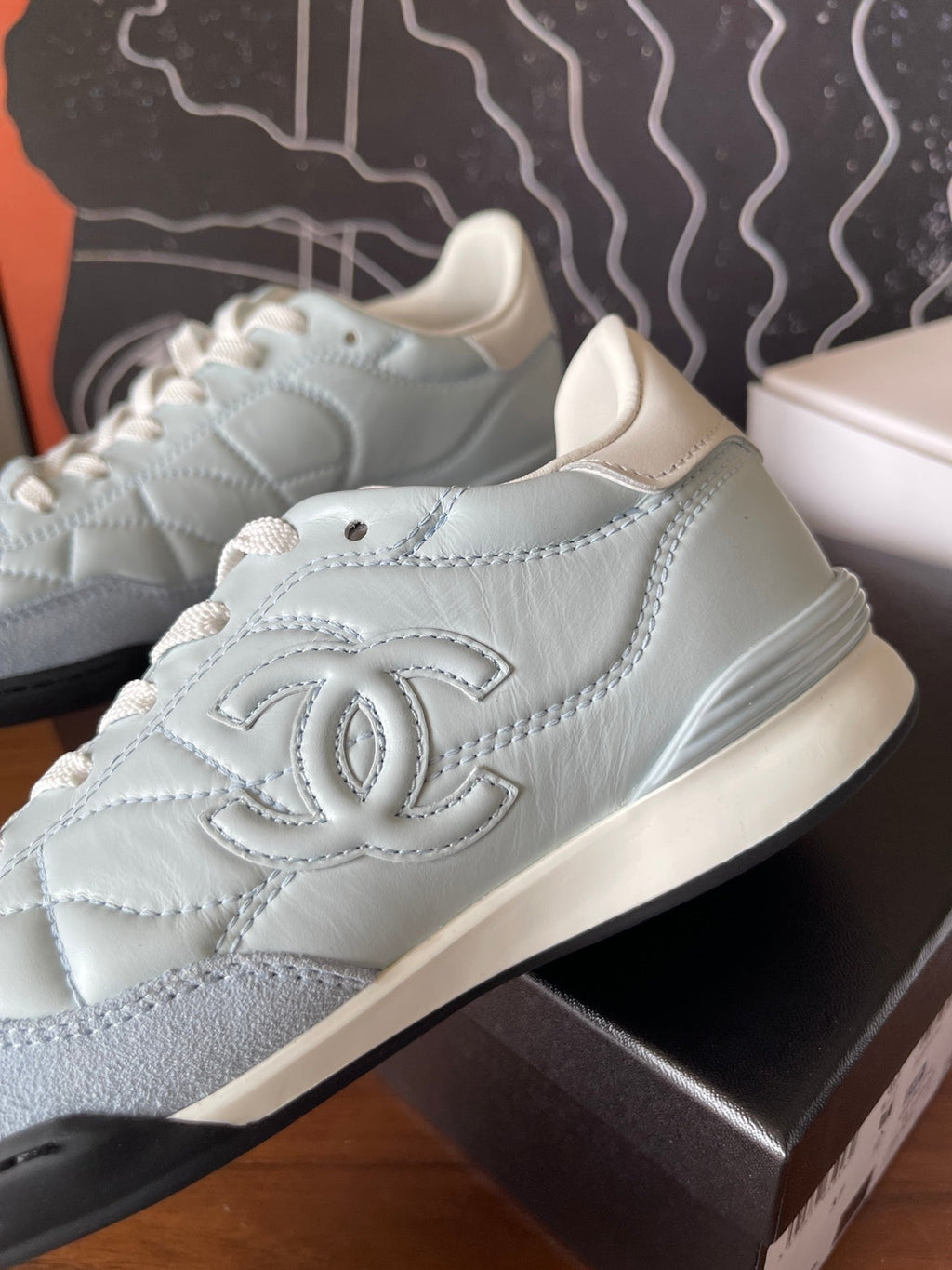 CC 26ss Low-Top Sneaker Light Blue Leather 623163