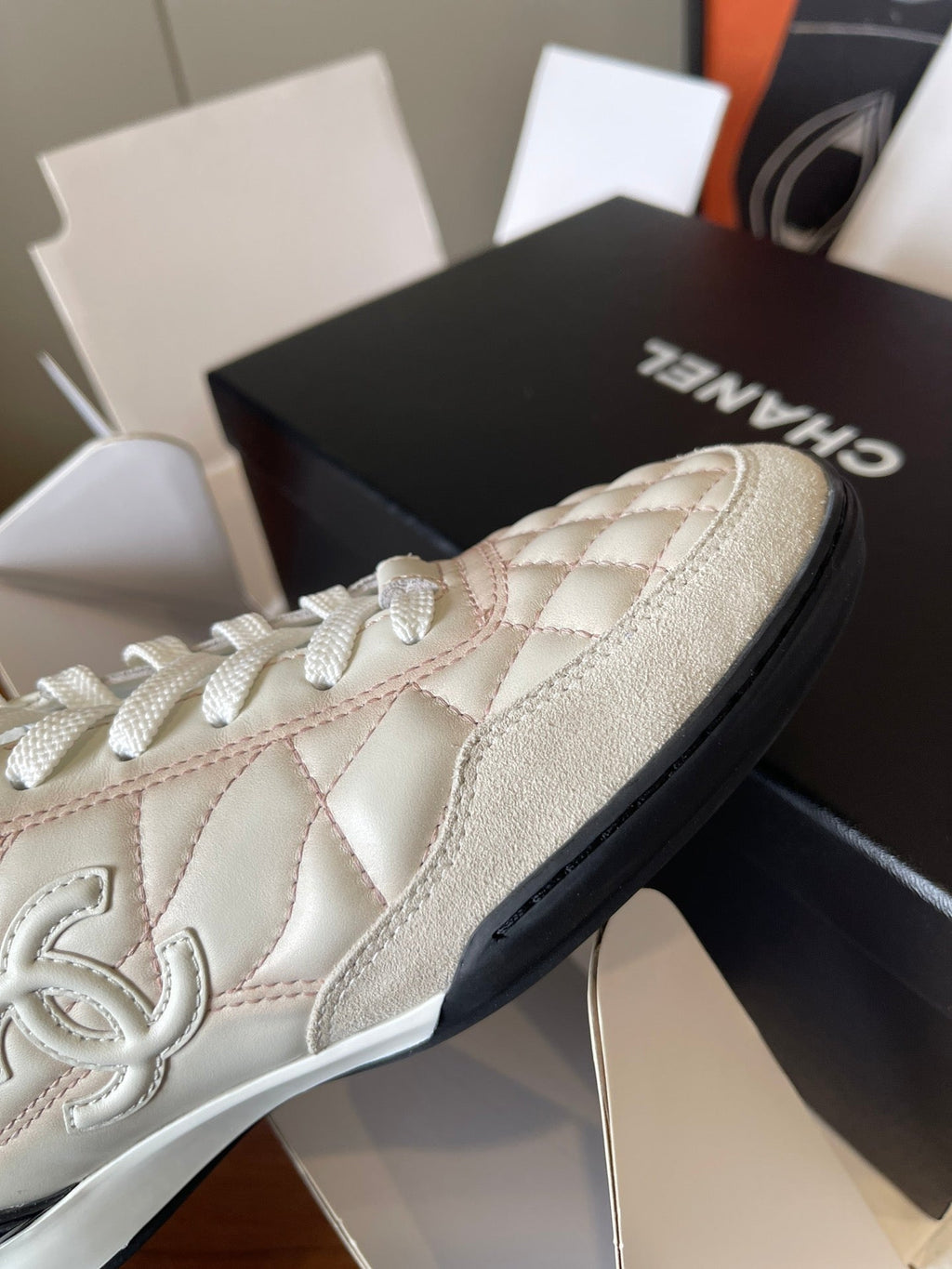 CC 26ss Low-Top Sneaker Light Pink Leather 623164