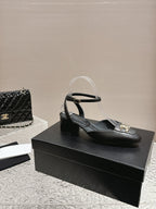 slingbacks 60 black lambskin