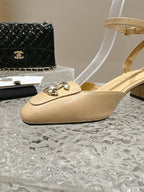 slingbacks 60 beige lambskin cc logo