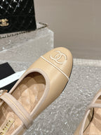 mary janes beige calfskin