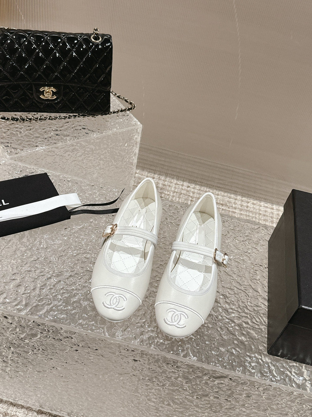 mary janes white lambskin