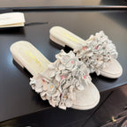 CC 25C Mules Grey Suede Strass