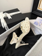 CC 25 Slingback White Lambskin 233399