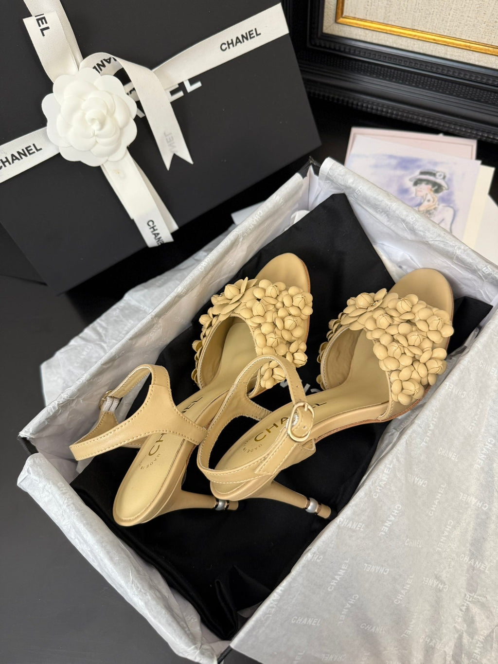 CC 25 Slingback Beige Lambskin 233400