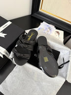 CC 25C Three Strap Mule Black Lambskin 233557