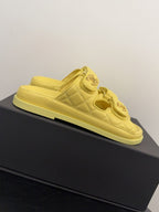 CC 25 Dad Sandal Mule Yellow Calfskin
