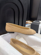 CC 25 Ballet Flat Beige Raffia