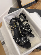 CC 25 Pearl Slingback Black Sheepskin 252291