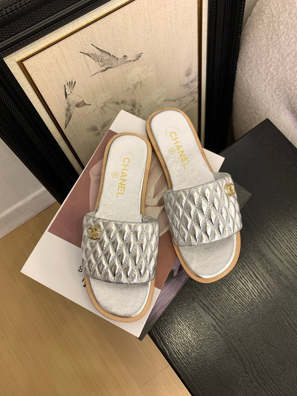 CC 25 Mule Silver Metallic Sheepskin 277678