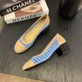 cc 25 ballet flat 50mm beige sky blue raffia 288819