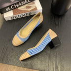 cc 25 ballet flat 50mm beige sky blue raffia 288819