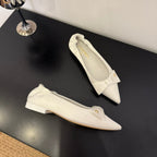 CC 25 Ballet Flats White Lamskin 330775