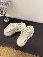 CC 25 Mules Platfrom Silver Lambskin 331632