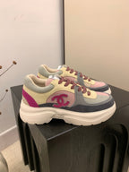 CC Alexander McQueen Sneakers Multicolor  Suede and Tweed Fabric 537193