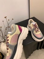 CC Alexander McQueen Sneakers Multicolor  Suede and Tweed Fabric 537193