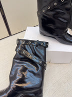 CC 26 Ankle Boot With Buckle Black Cowhide 589113