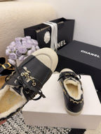 CC 26 Shearling Loafer Black White Leather Wool 588714