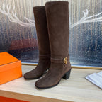 HM Justine Boot In Chocolate Suede 987480
