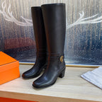 HM Justine Boot In Black Cowhide 987482
