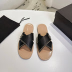 CC Cruise 2025/26 Mules Black Light Beige Calfskin 570316