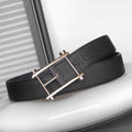 HM REVERSIBLE BLACK AND CHOCOLATE BROWN LEATHER STRAP 32 MM COPPER HARDWARE