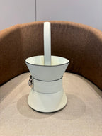 HM Mini Medor Bag White Epsom Calfskin 269893