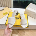 FF Baguette Slides Women 45 Nappa Leather White