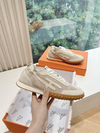 HM JET SNEAKER GREY CREAM CALFSKIN SUEDE
