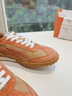 HM JET SNEAKER BROWN ORANGE CALFSKIN SUEDE