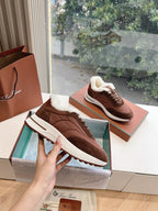 LP Weekend Walk Sneaker Coffee & Chocolate Brown Fur Suede 549511
