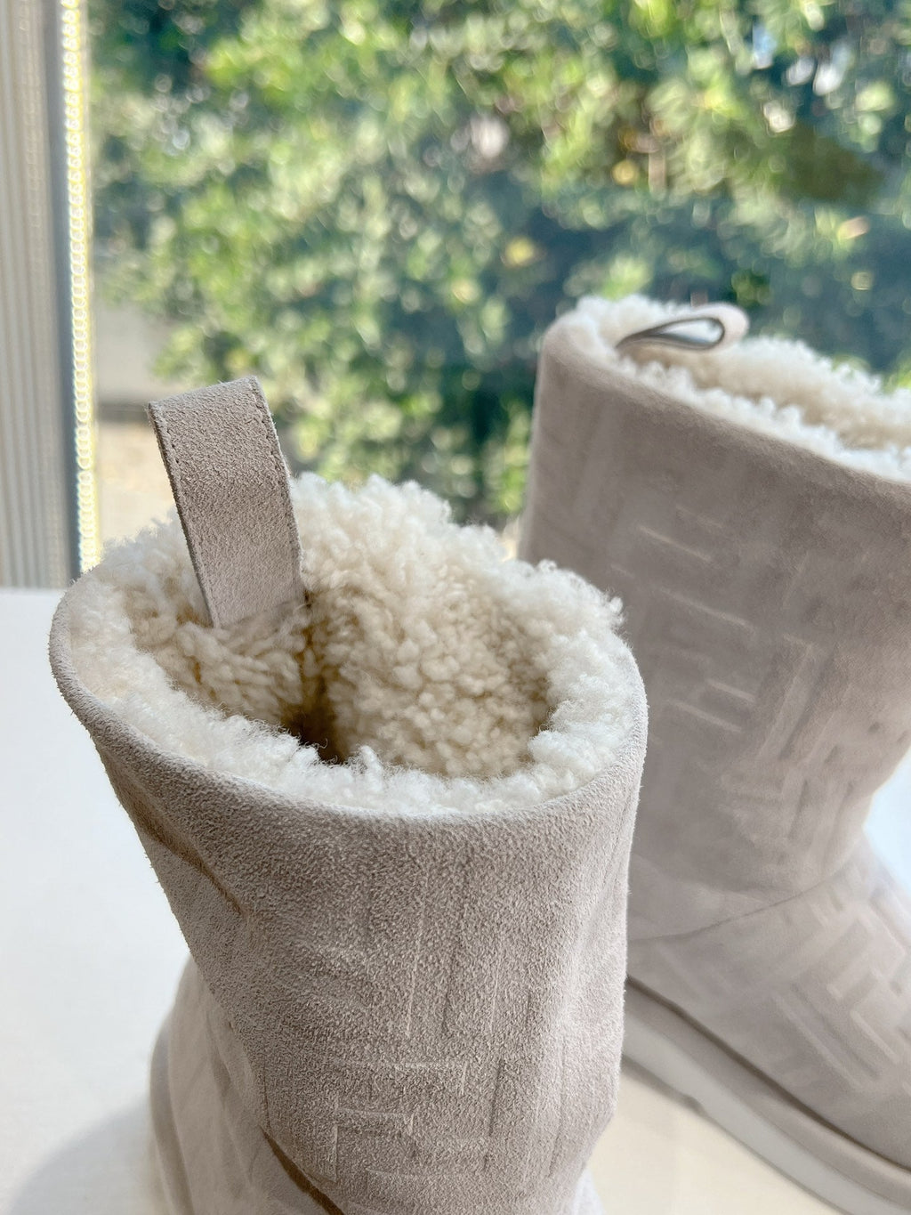 Fendi Apres Chic with FF chamois Boots Light Taupe Suede 475233