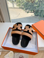 HM Chypre Sandal Brownie Brown Grained Calfskin 202799