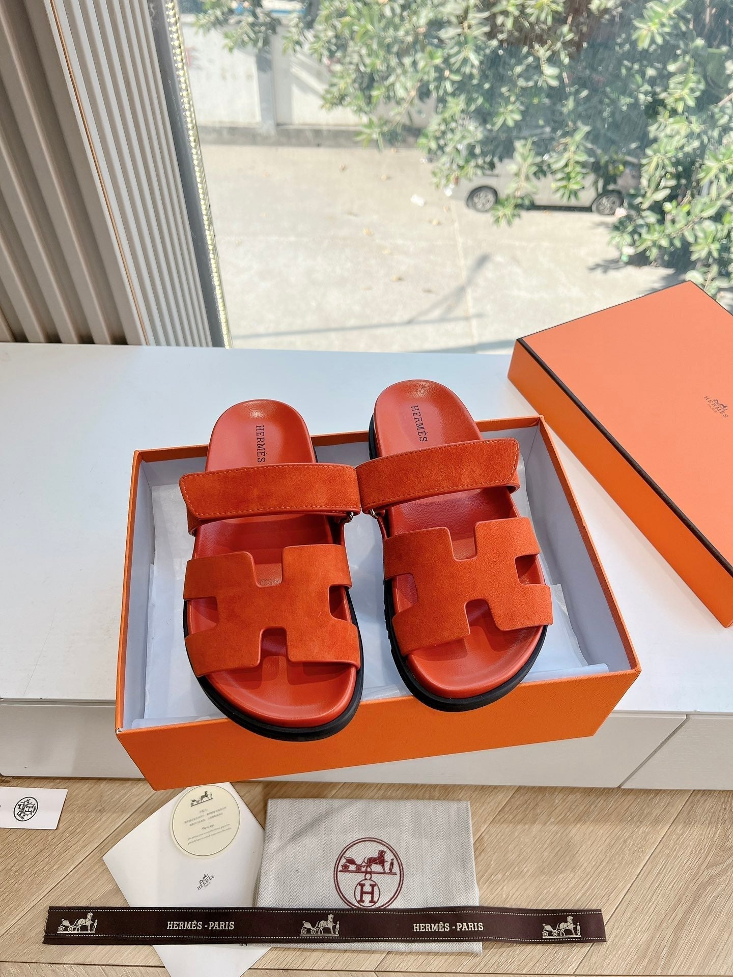 HM Chypre Sandal Orange Suede 202809