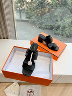 HM Kute 60 Sandal Black Cowhide 202825
