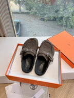 HM 25 Key Mule Dark Grey Suede