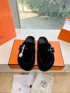 HM 25 Key Mule Black Suede