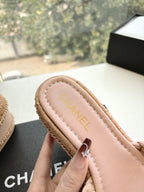 CC Sandals Pink   braided 6cm lambskin 202890