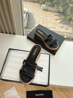 CC Sandals Black   braided 6cm lambskin 202892