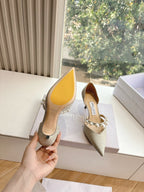 Jimmy Aureli Pearl-embellished Pumps 65mm Sliver Glitter 547691