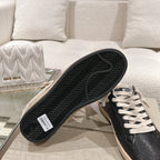 SUPER-STAR SABOTS IN BLACK SHINY CALFSKIN SILVER STAR