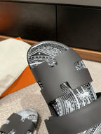 CHYPRE SANDAL BLACK CALFSKIN UNIQUE