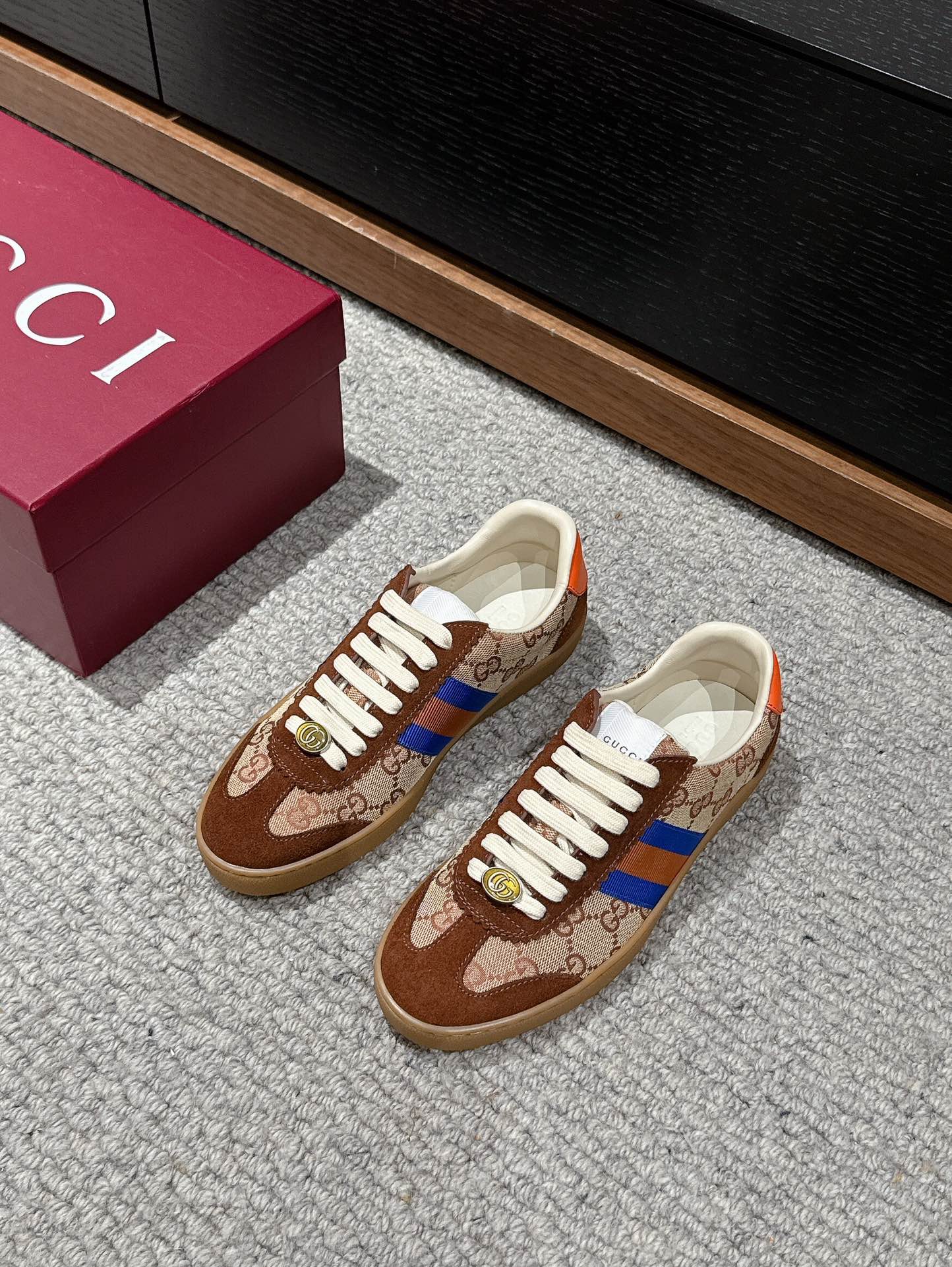 GG & ADIDAS GAZELLE SNEAKER BROWN SUEDE